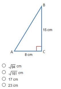 What is the length of the hypotenuse of the triangle?-example-1