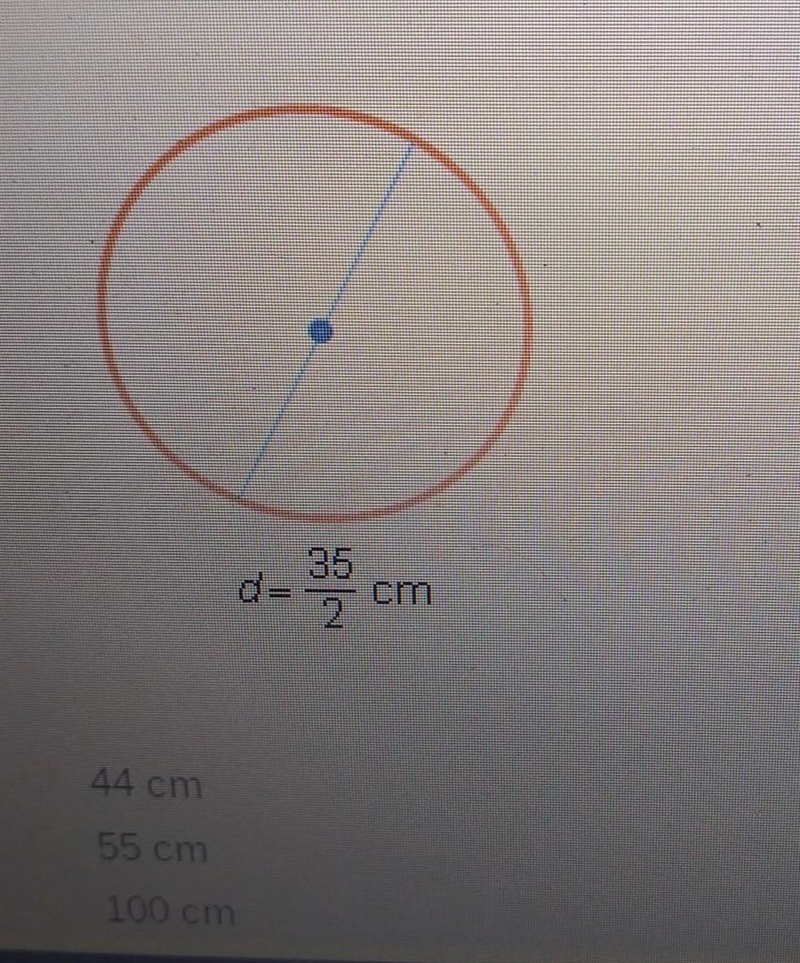 What is the circumference of the circle use 22 over 7 for pi​-example-1