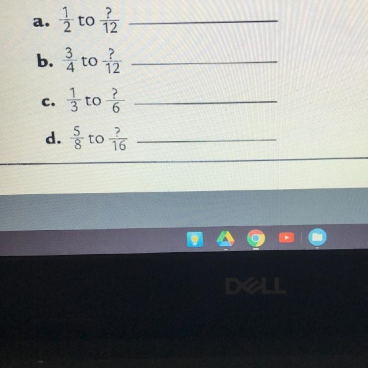 Convert the following fractions to equivalent fractions?-example-1