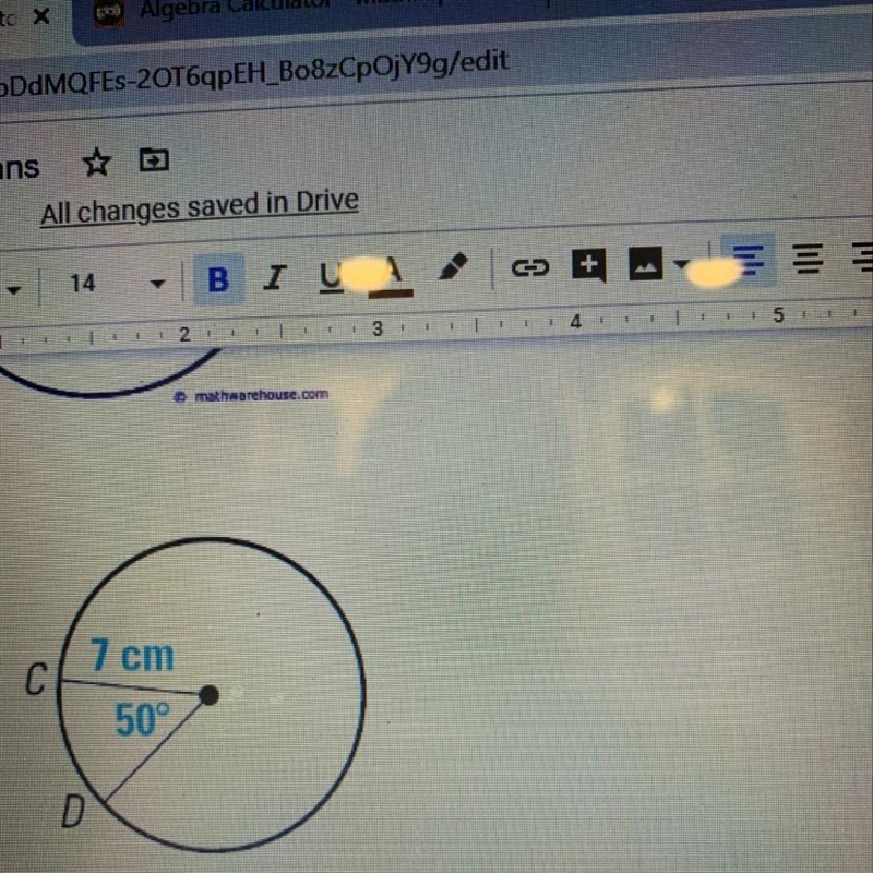 Determine the arc length in radians.... need major help please!!!-example-1