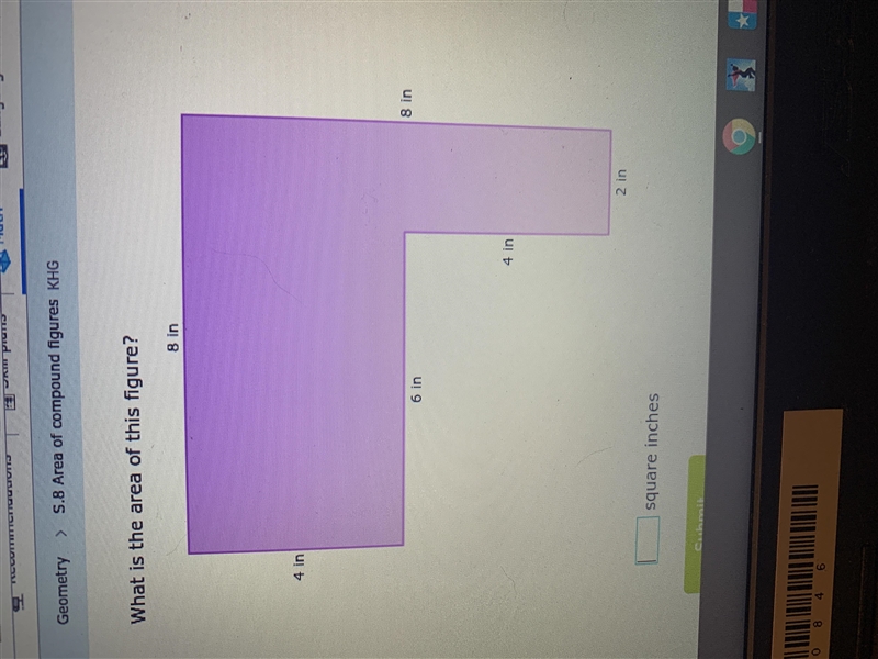 What is the area of this figure IXL question-example-1