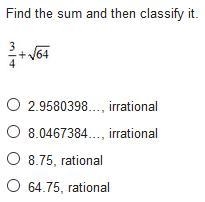 Find the sum and then classify it.-example-1