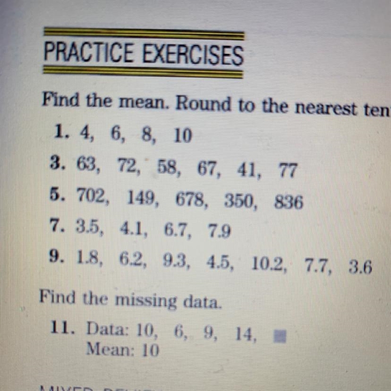 Find the mean. Round to the nearest tenth?????????-example-1