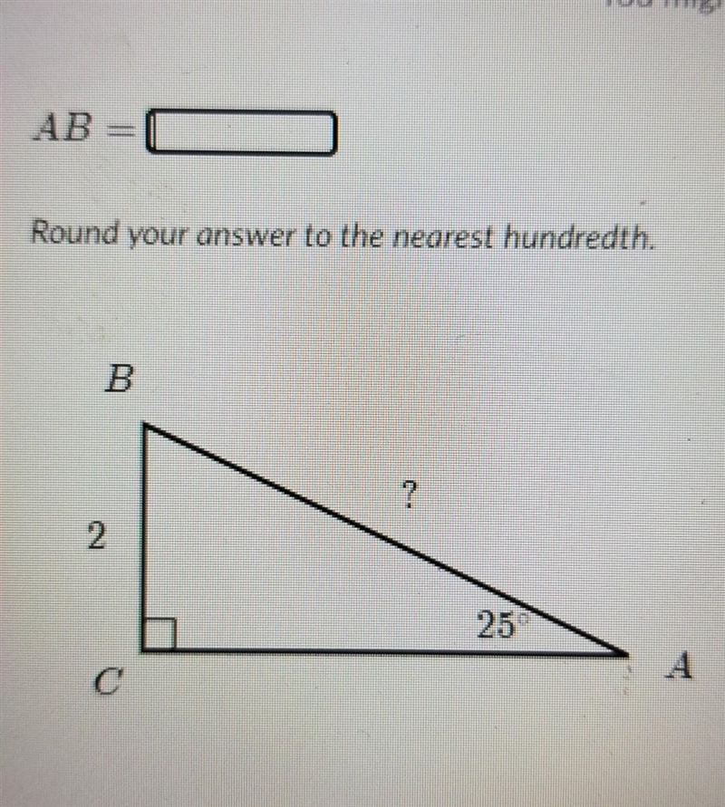 Round your answer to the nearest hundredth. 2 25 Ab=​-example-1