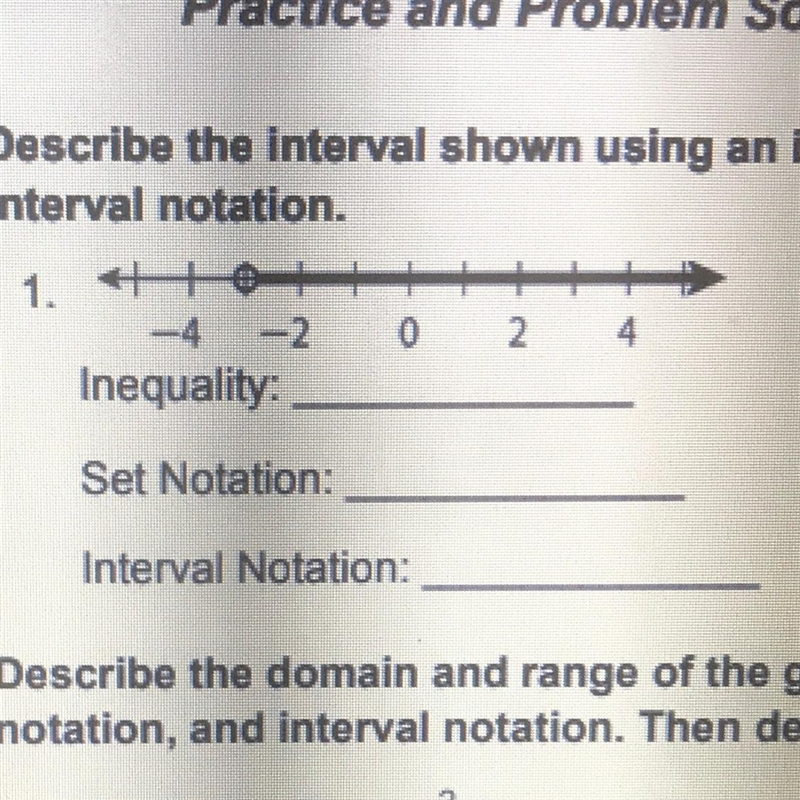 The -4 -2 Inequality: 0 2 4 Set Notation: Interval Notation:-example-1