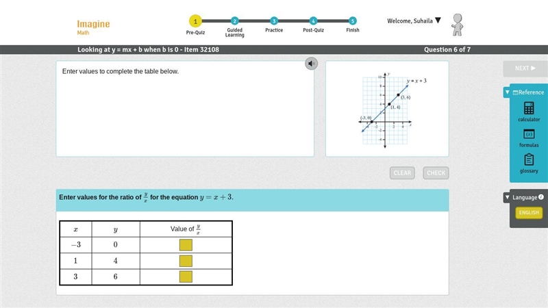 Enter values to complete the table below.-example-1