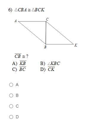 Complete the congruence statement by naming the corresponding angle or side. 50 points-example-1