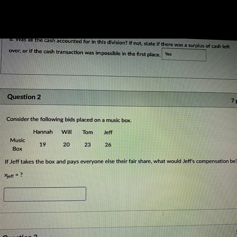 If Jeff takes the box and pays everyone else their fair share, what would Jeff’s compensation-example-1