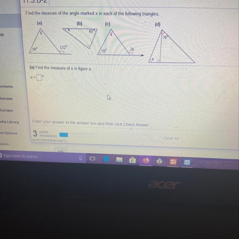 What’s the measure of x for the for each figure?-example-1