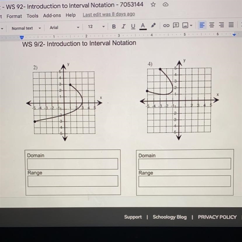 Introduction to Interval Notation What is the domain and range?-example-1