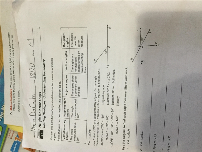 Look at the bottom, it says: “Use the diagram to find each angle measure. Show your-example-1