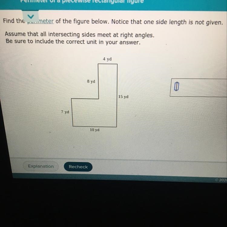 Find the missing yard-example-1