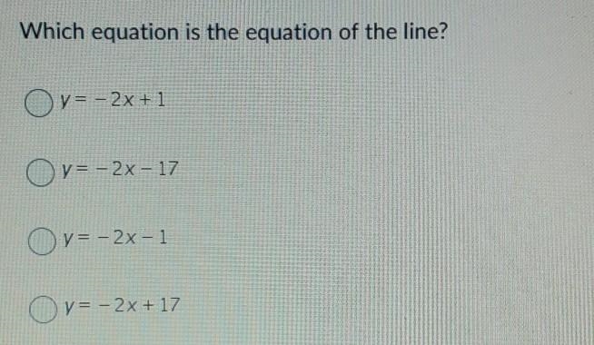 A line has a slope of -2 and passes through the point (4, -9) ​-example-1