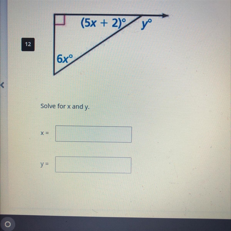 Solve for x and y. (5x+2) y 6x-example-1