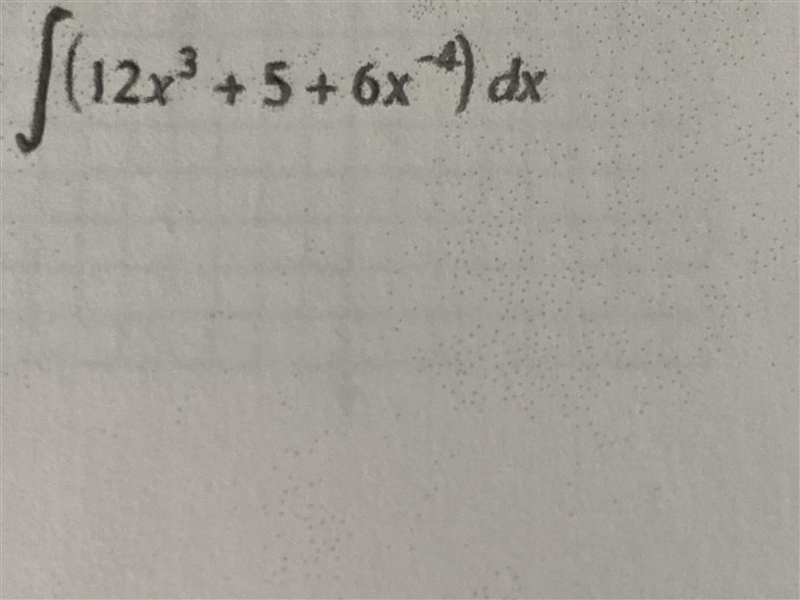 Solve the following problem by basic integration. (Show correct format)-example-1