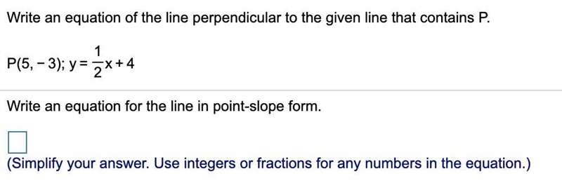 Hey please help! its supposed to be in point-slope form ! <33-example-1