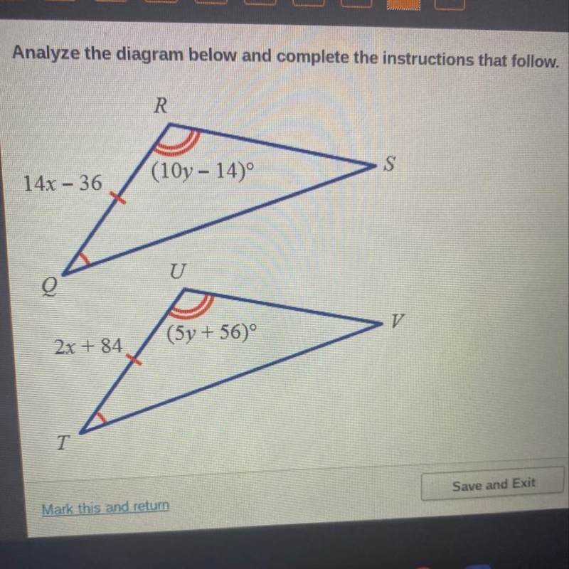 Find the length of UT and the measure of angle R A. UT= 104, m angle R=113 B. UT= 104, m-example-1