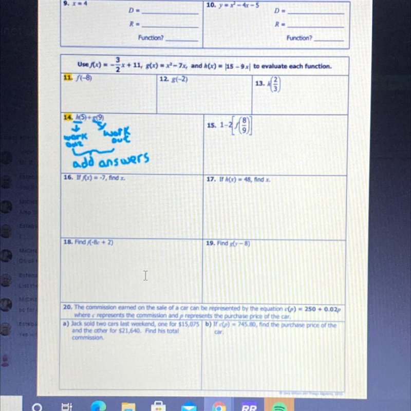 Can you please help me with the highlighted questions or explain how to solve? Thank-example-1