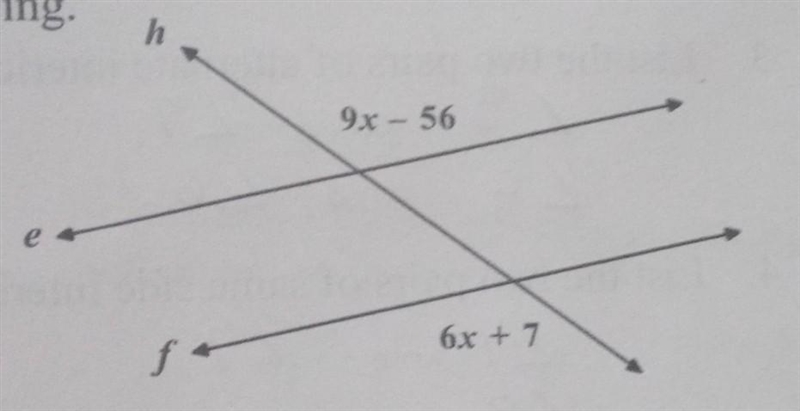 Find the value of X algebraically. Show your work.​-example-1