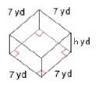 Find the HEIGHT of the rectangular prism given its surface area is 238 square yards-example-1