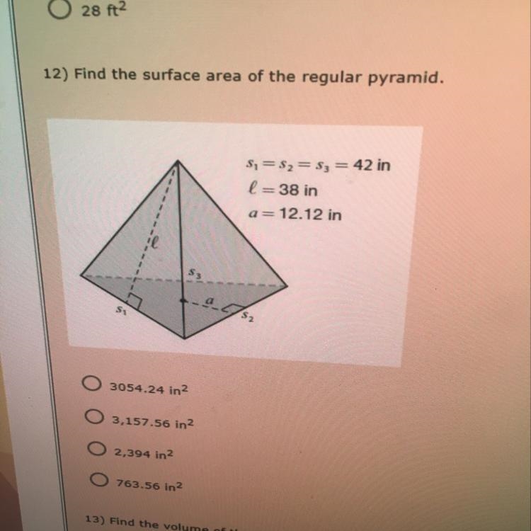 Find surface area of the regular pyramid plz help ASAP-example-1