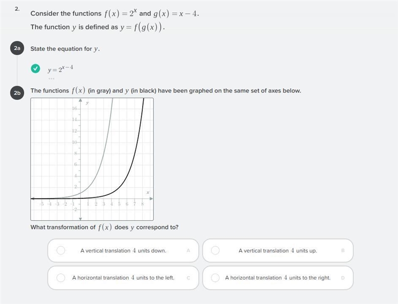 2b.) What transformation of f(x) does y correspond to? a.) a verticle translation-example-1