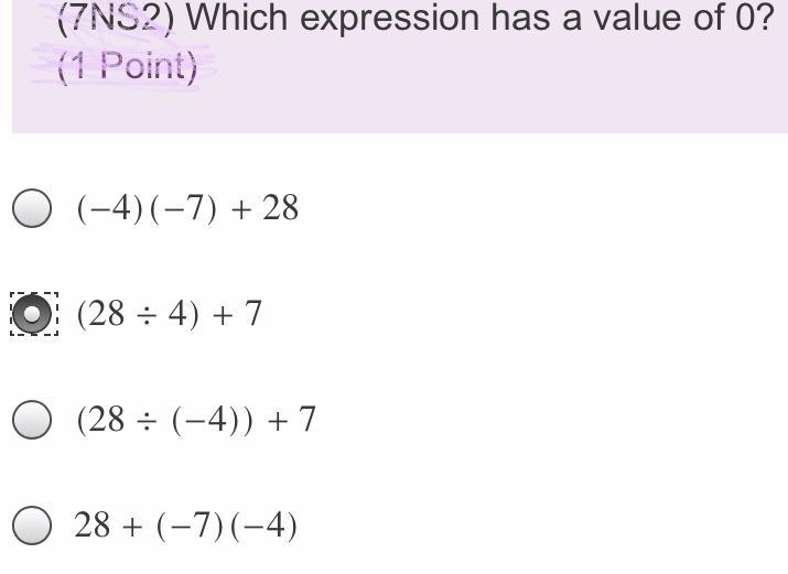 Which expression has a value of 0? Please help guys-example-1