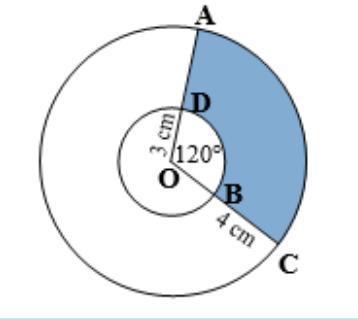 Find the area of the shaded reigon-example-1