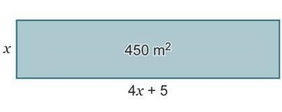 A rectangular playground has dimensions and area as shown below. Complete the work-example-1