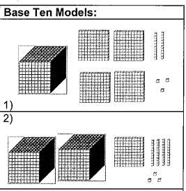 Match each base ten model to the correct standard form.-example-1