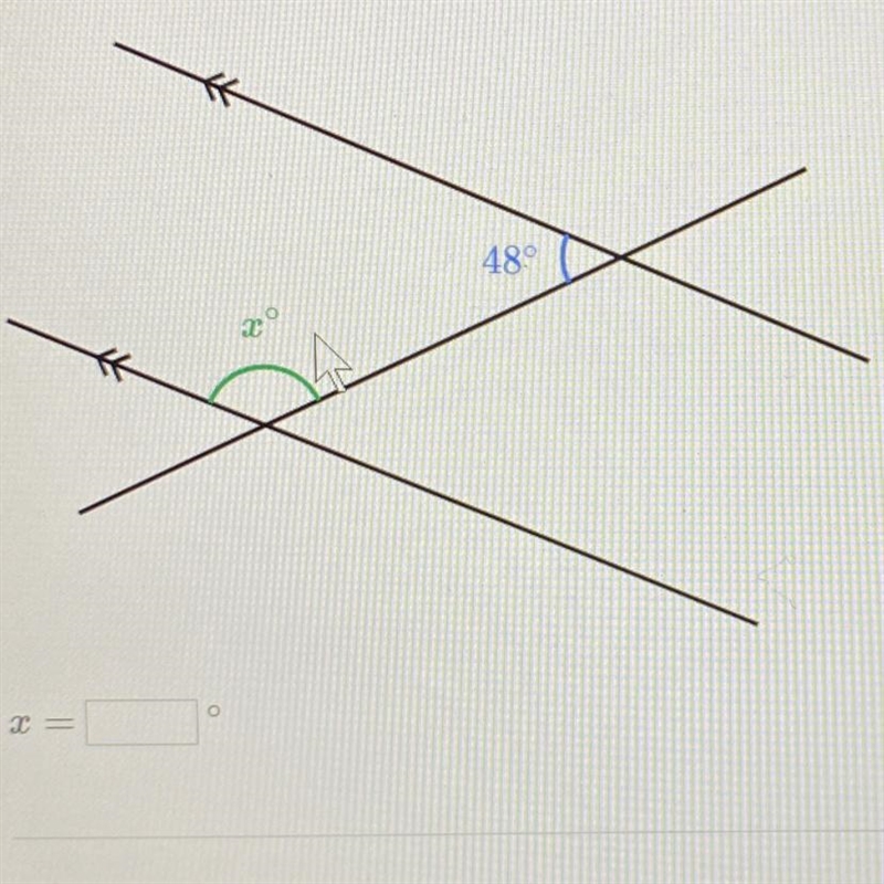 Below are two parallel lines with a third line intersecting them.-example-1