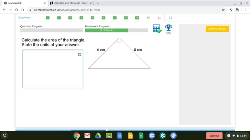 Calculate are of triangle-example-1