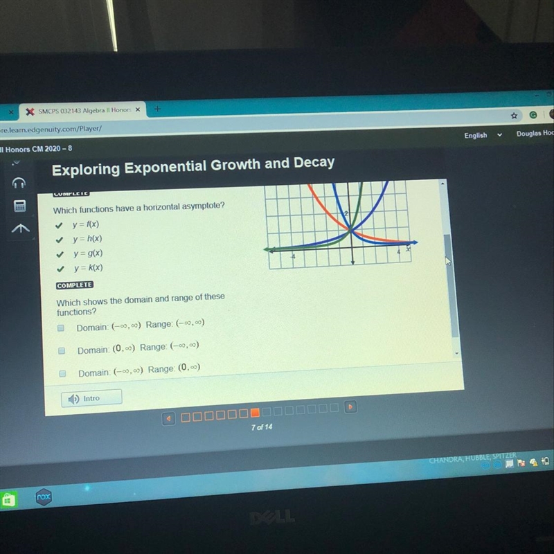 Which shows the domain and range of these functions?-example-1