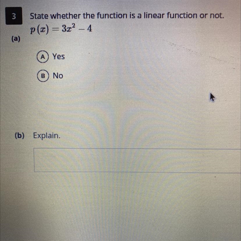 Is this a linear function?-example-1