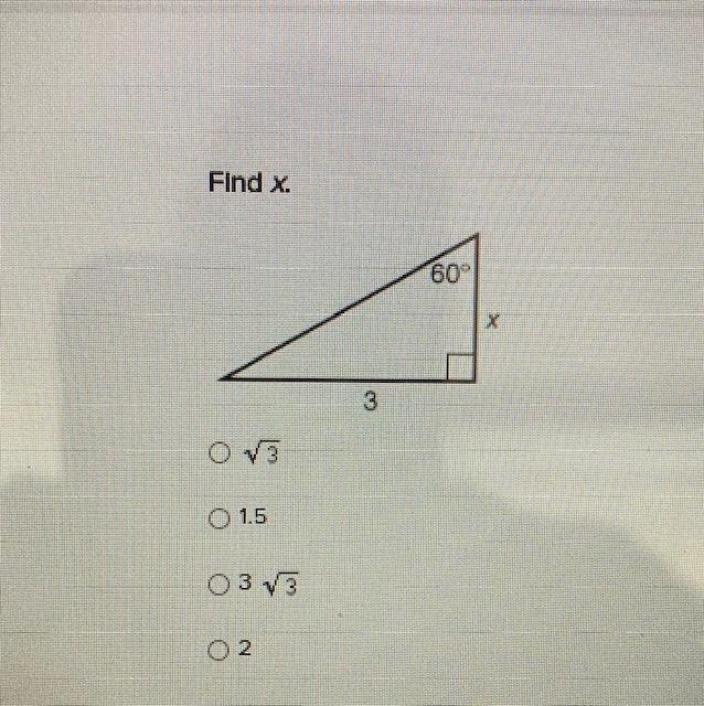 Find x for the shown triangle.-example-1