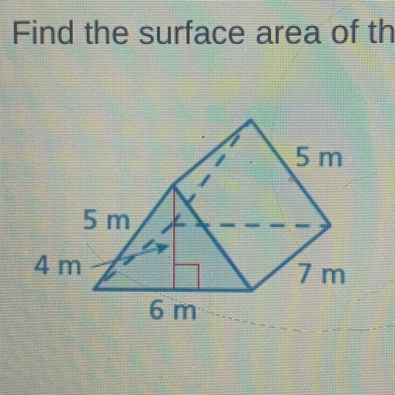 Find the surface area of the triangular prism-example-1