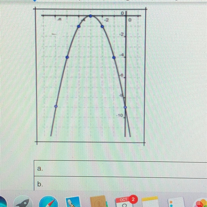 A. Find the vertex form equations (y = a(x - h)2 + k) for the parabolas below. Assume-example-1