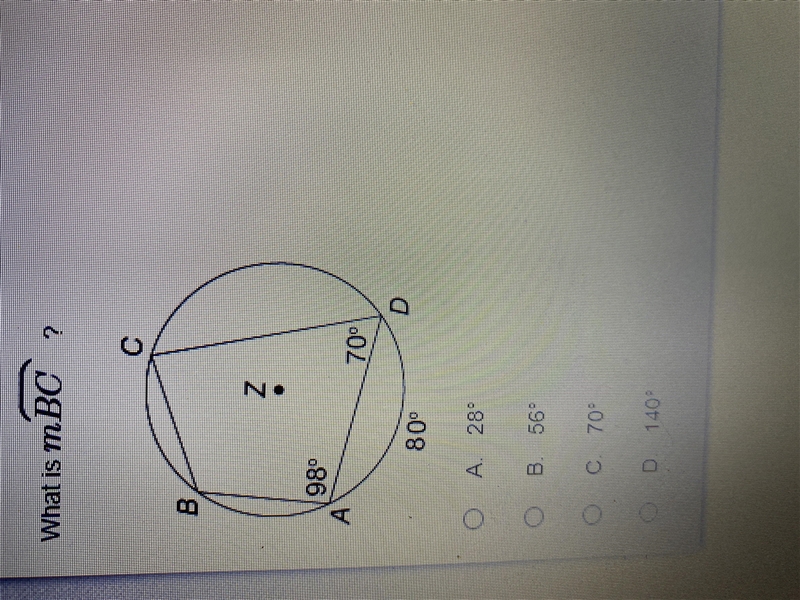 What is the measure of arc BC-example-1