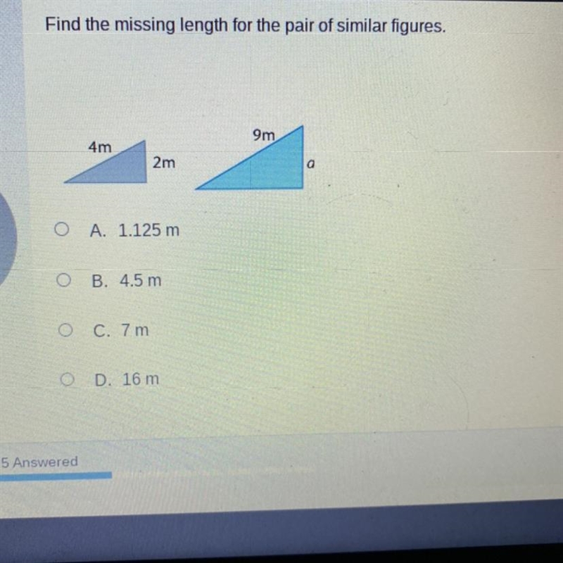 Find the missing length for the pair of similar figures-example-1