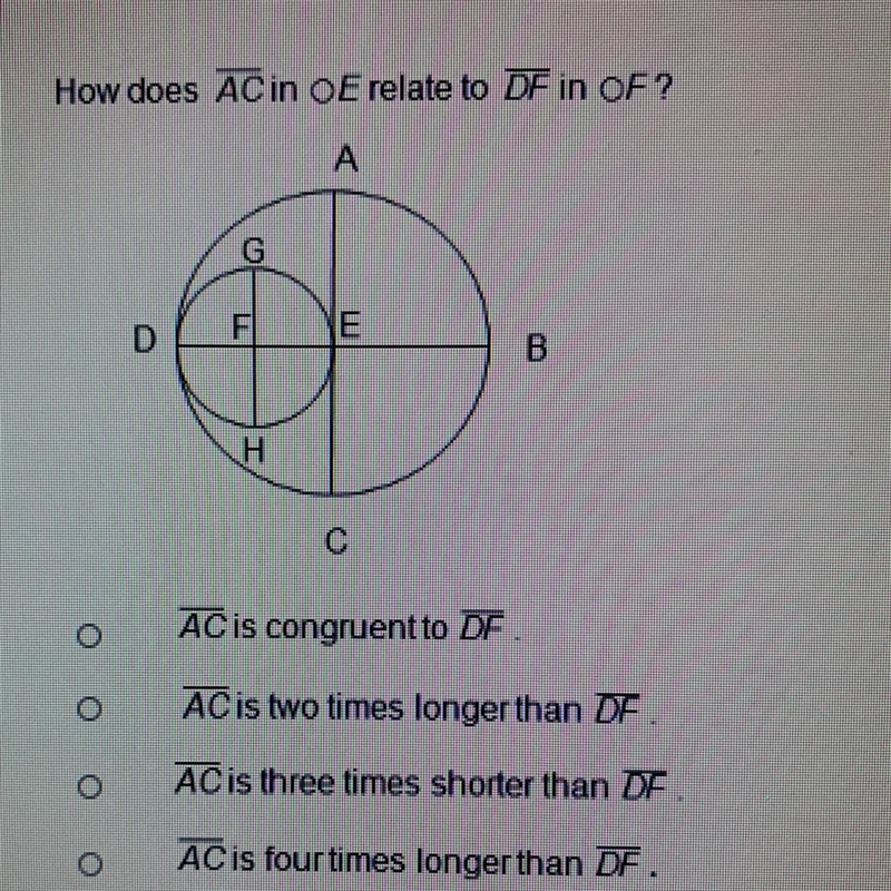 How does AC in circleE relate to DF in circleF?-example-1