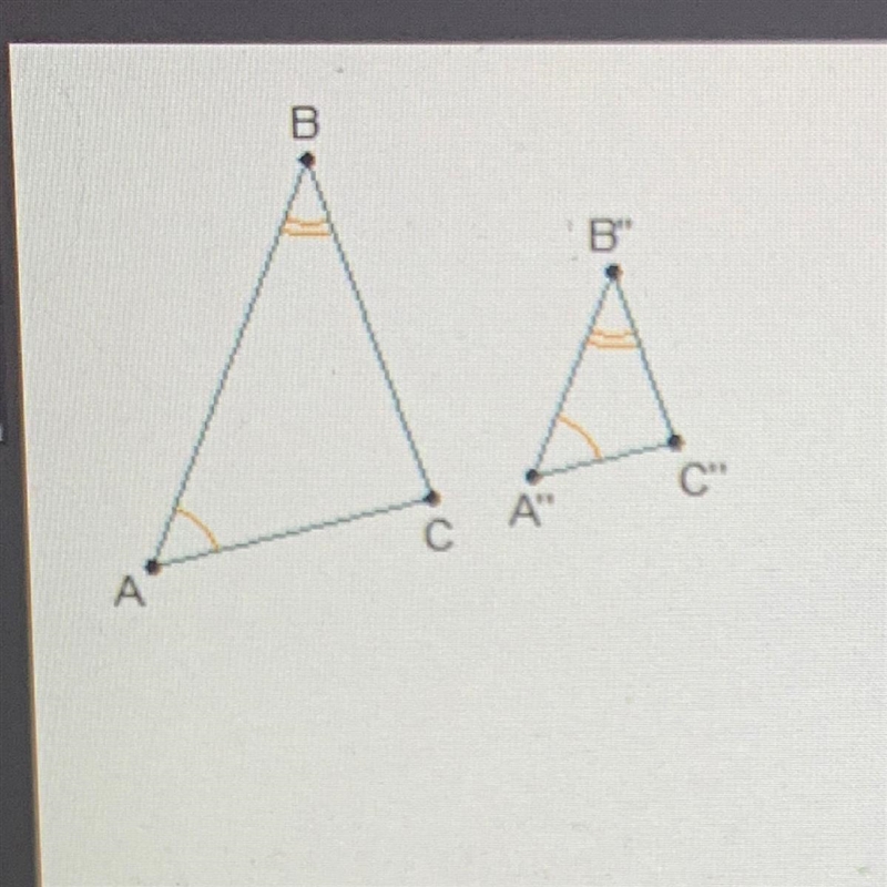 Which transformations could have taken place to map AABC to AA"B"C&quot-example-1