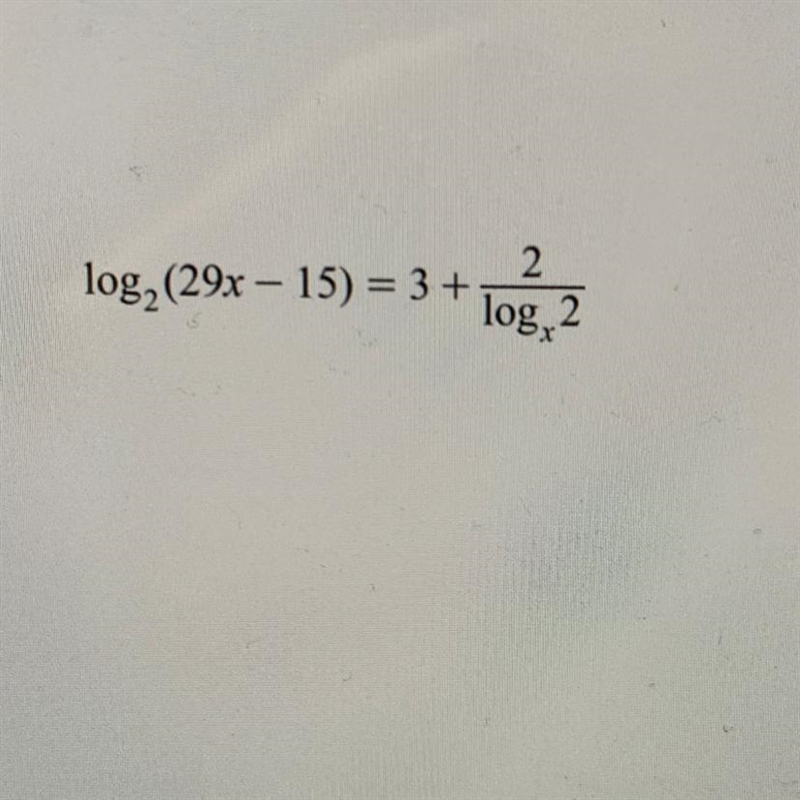 Can anyone help solve for x? It’s additional maths so i can’t use a graphing calculator-example-1