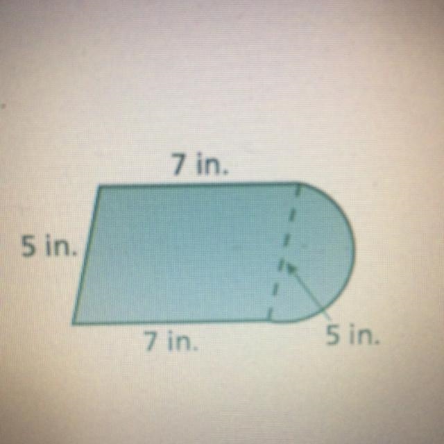 Find the perimeter of the figure to the nearest hundredth.-example-1