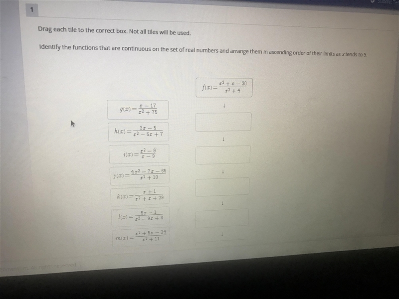 Identify the functions that are continuous on the set of real numbers and arrange-example-1