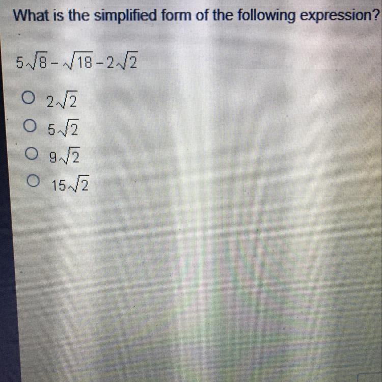 What is the simplified form of the following expression-example-1