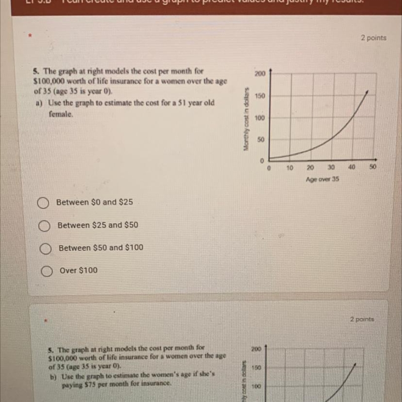 I can create and use a graph to predict values and justify my results? Help me with-example-1