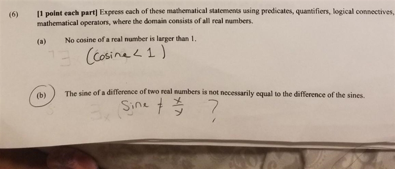 For (a) and (b) did I do them right? thanks a lot​-example-1