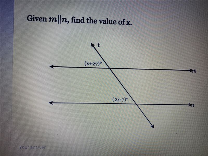 What is the value of x-example-1