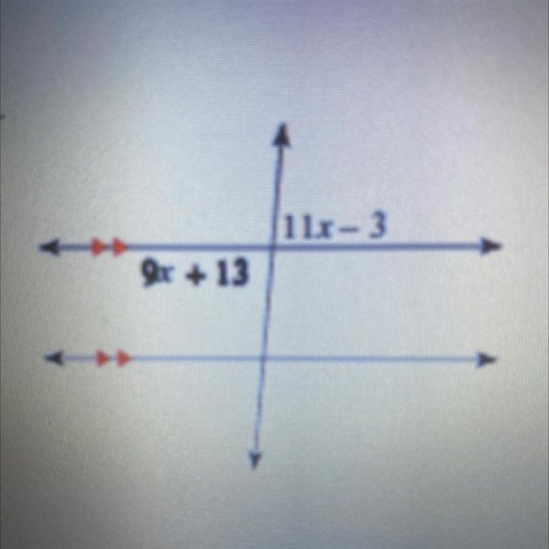 Write and solve an equation to find the value of x and the missing angle measures-example-1