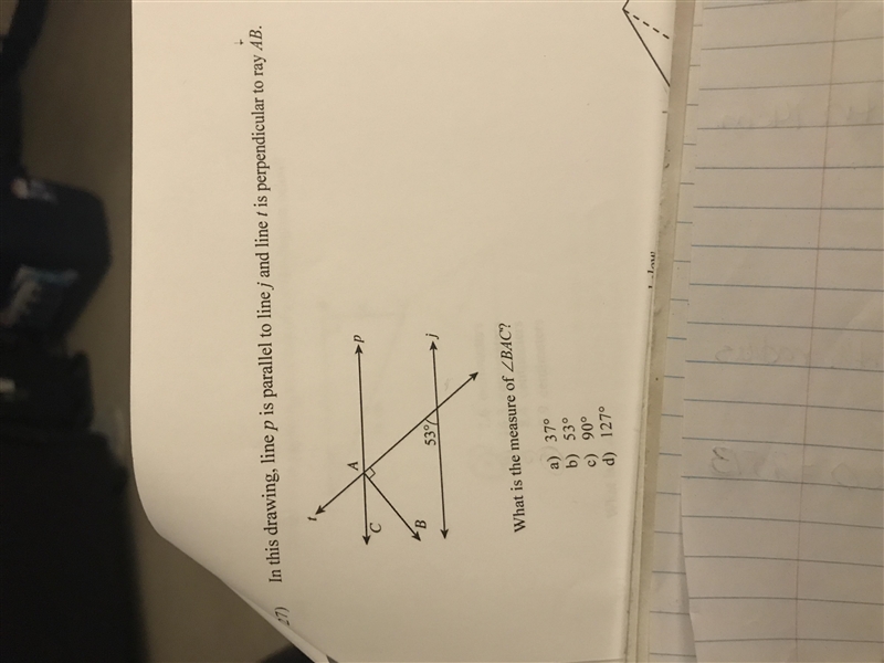 What is the measure of BAC. Degree of 53-example-1